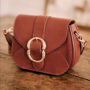 NWT Sezane Oli bag in smooth chocolate heritage
